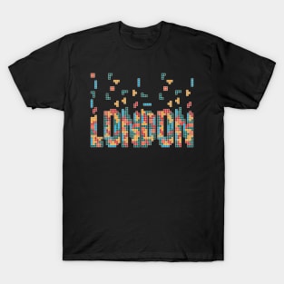 London City Typography. Tetris blocks. T-Shirt